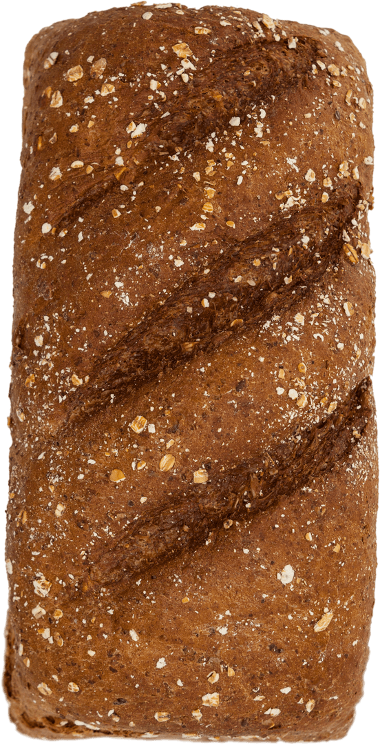 Whole Grain Loaf of Bread with Transparent Background