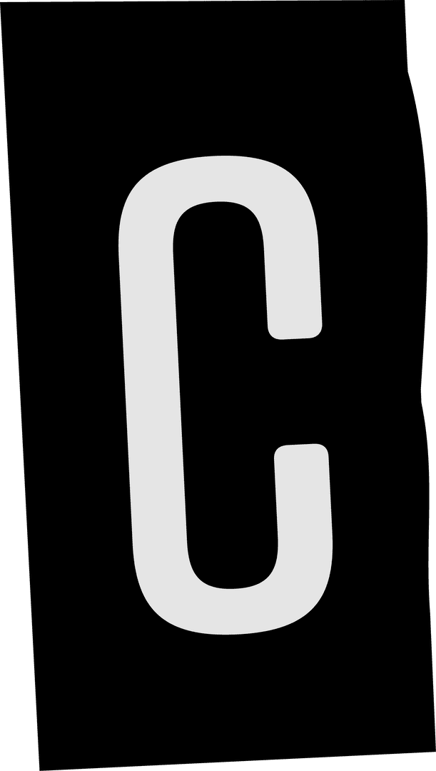 Stylish Capital C On Crisp Transparent Background For Graphics