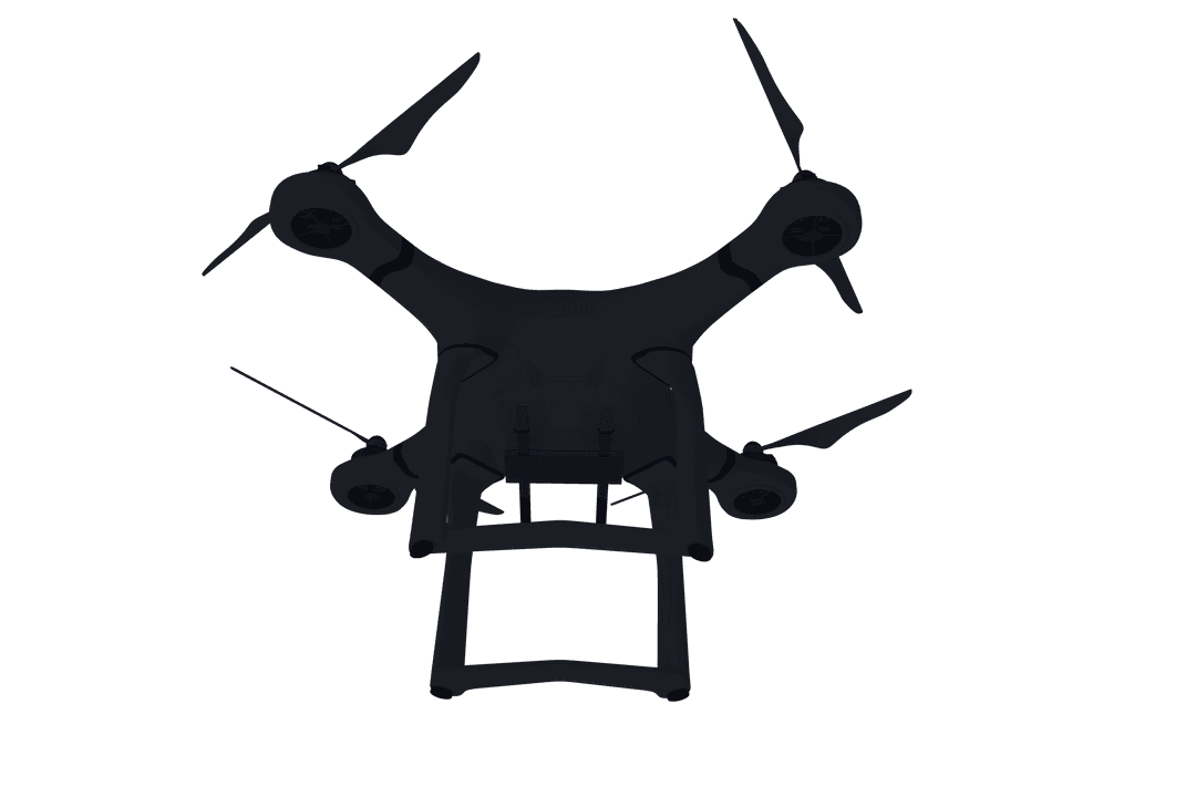 Transparent Drone Delivering Digital Screen with Copy Space
