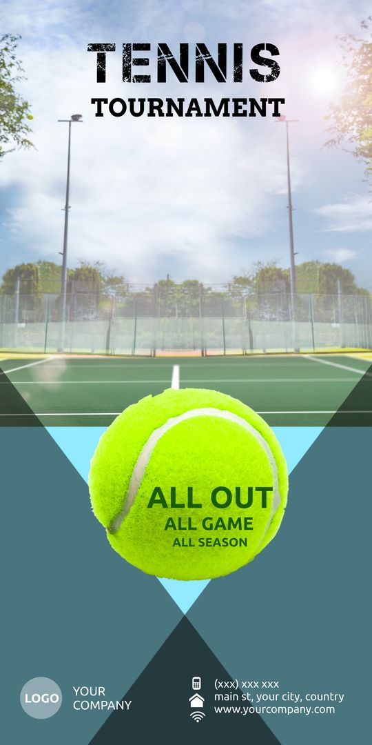 Dynamic Tennis Tournament Promotion with Moving Ball - Download Free Stock Templates Pikwizard.com