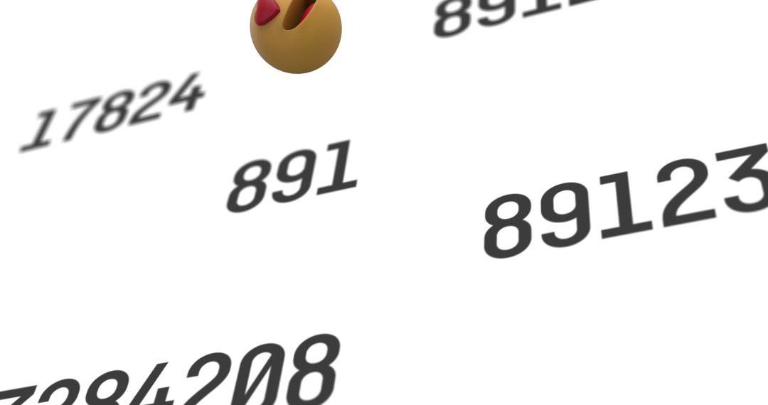 Floating Emojis and Changing Numbers on White Background