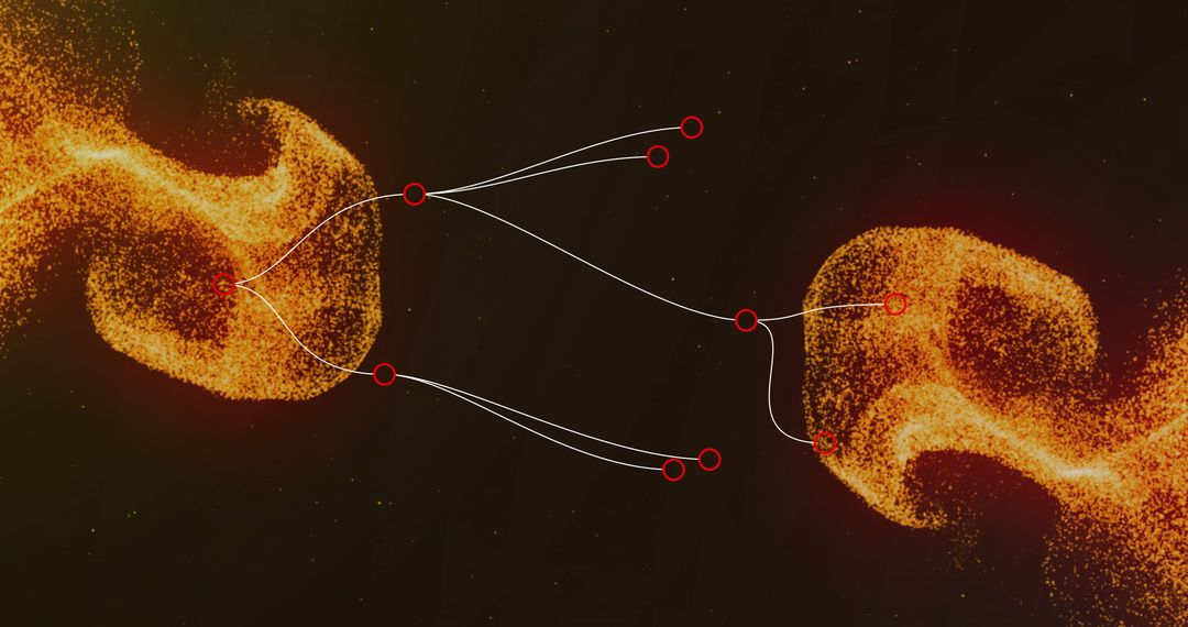 Abstract Network Visual with Dynamic Fluid Patterns