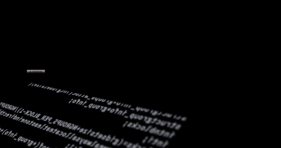 Digital Code on Black Background for Technology Visuals