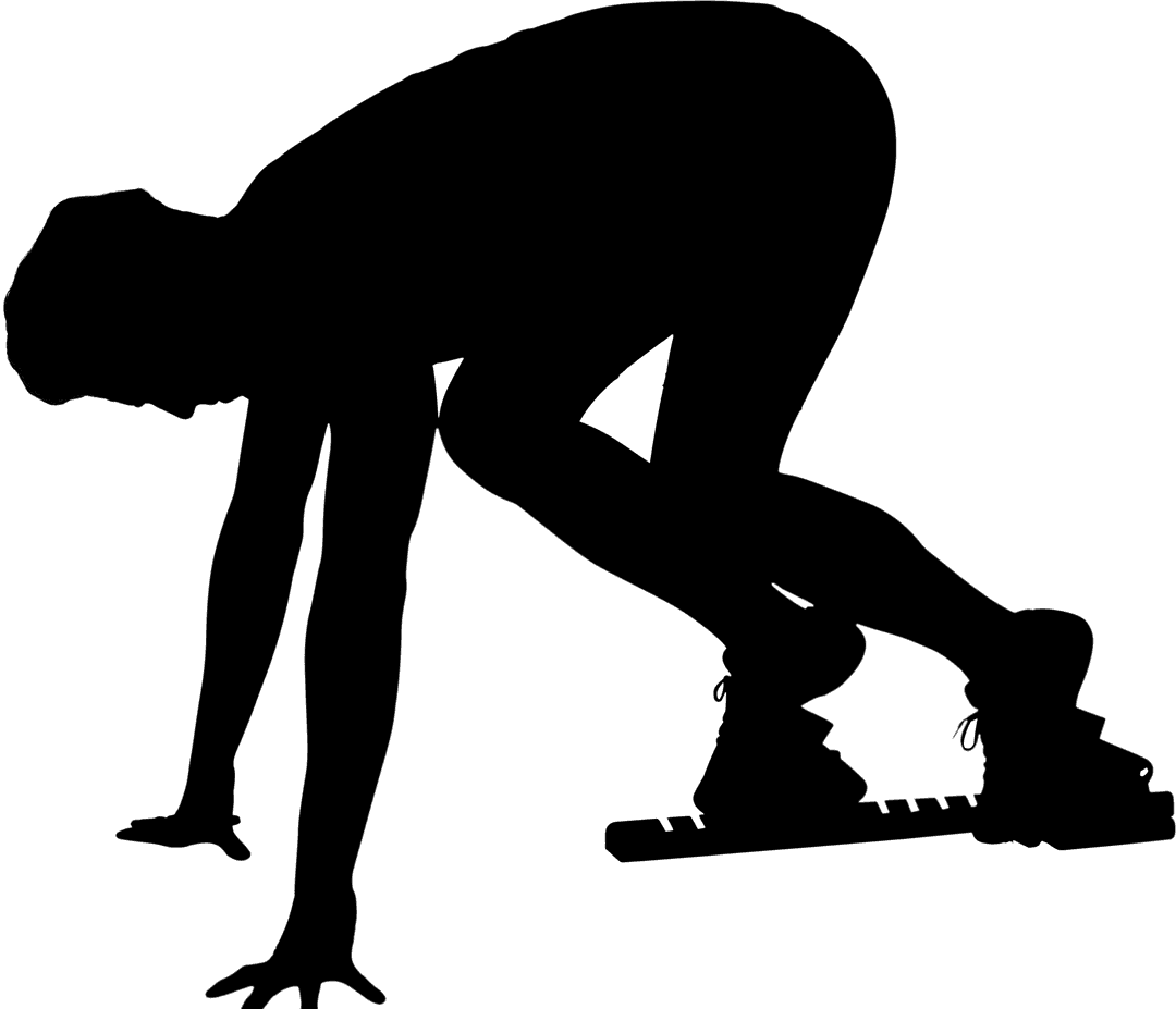 Transparent Silhouette of Male Runner for Fitness Projects