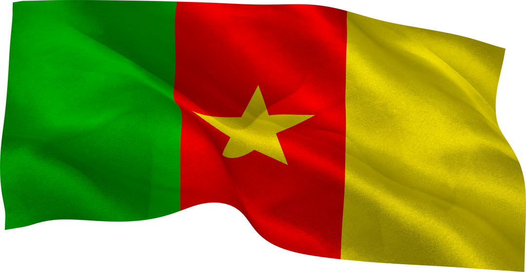 Waving Cameroon Flag on Transparent Background Illustration - Download Free Stock Images Pikwizard.com