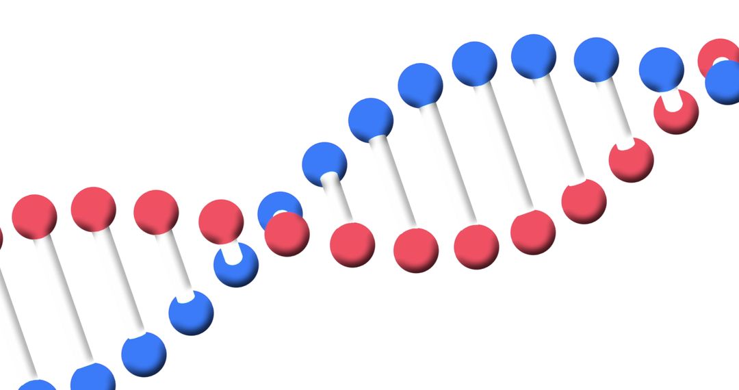 Rotating 3D DNA Strand Illustration on White Background
