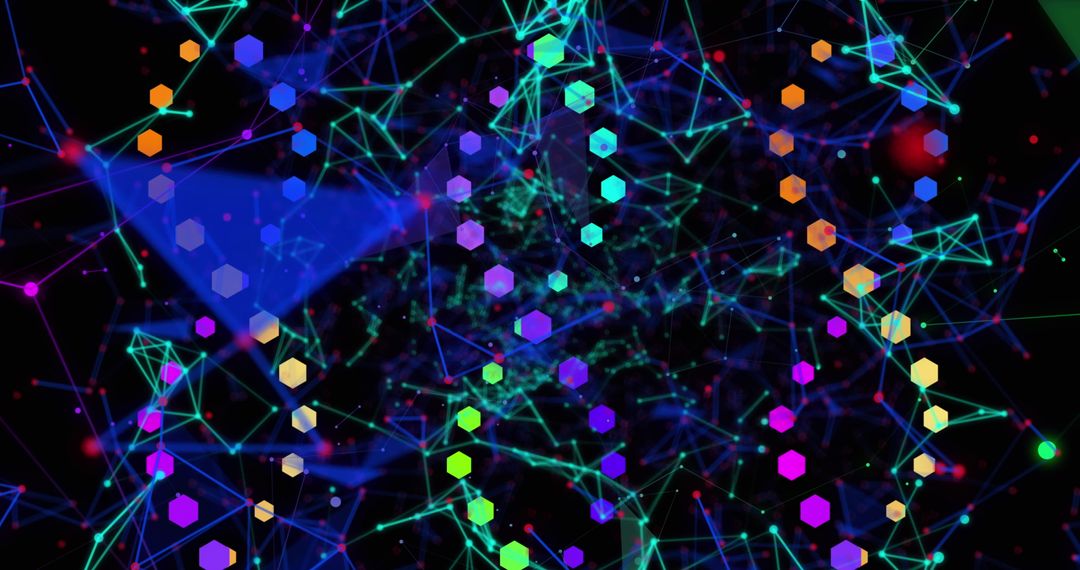 Abstract Digital Web of Connections with Rotating DNA Strands