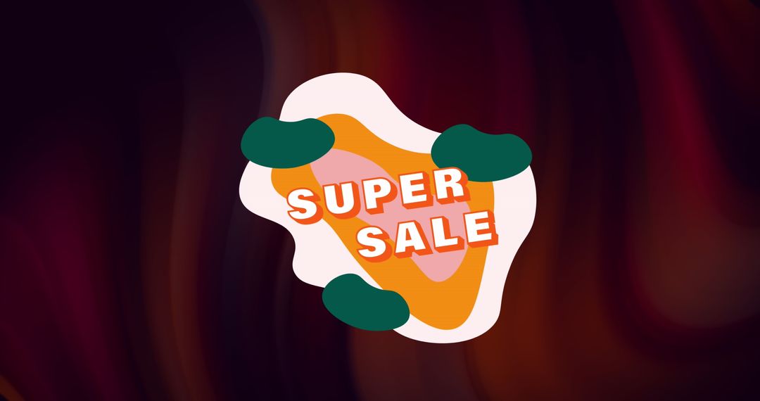 Dynamic Super Sale Banner with Abstract Gradient Background