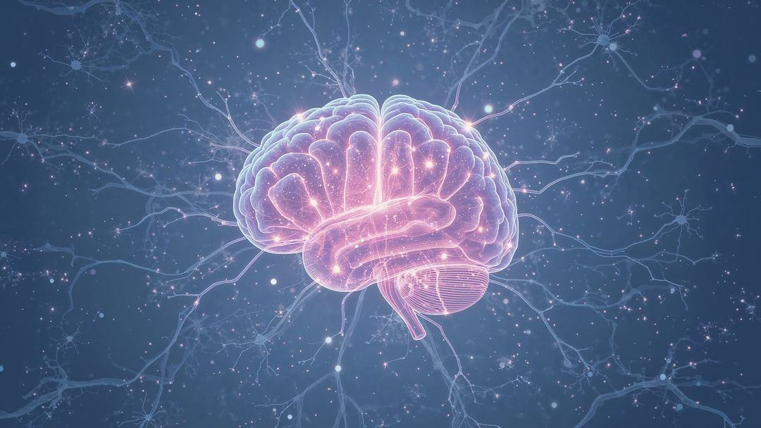 Futuristic Brain with Neural Network and Electric Glow