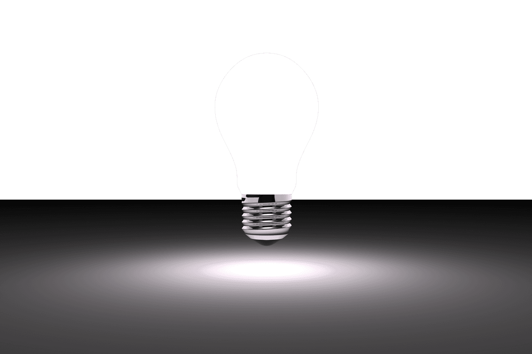 Glowing Light Bulb on Transparent Background PNG Illustration
