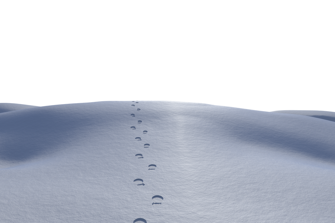 Transparent Background Footprints in Snow Winter Landscape Vector Illustration - Download Free Stock Images Pikwizard.com