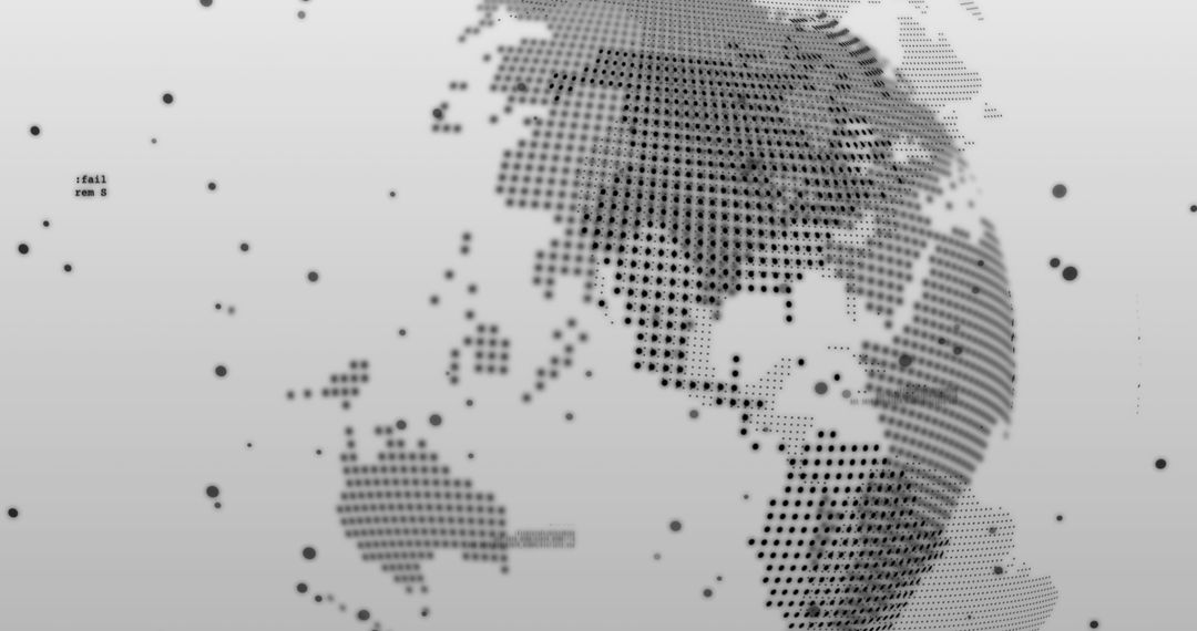 Abstract dot globe representing global data networks