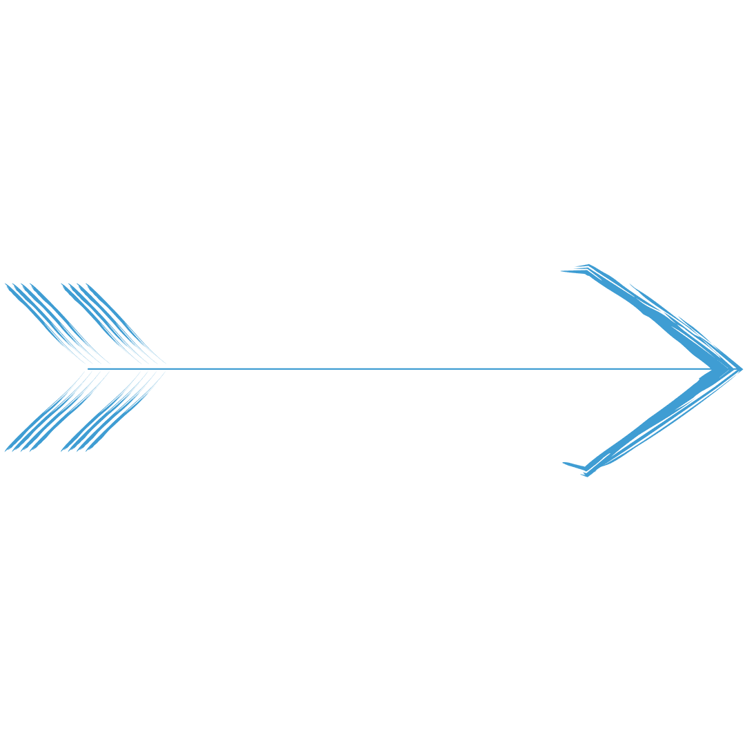 Blue Arrow Graphic on Transparent Background for Directional Design
