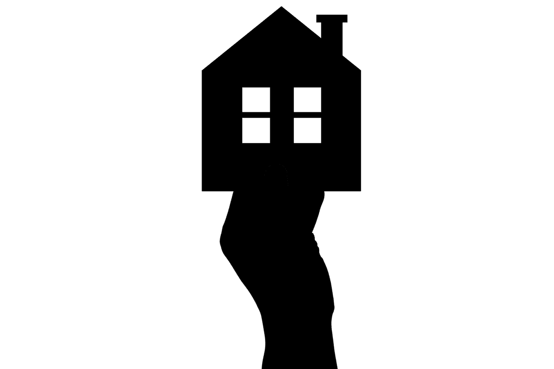 Hands Holding House Symbol Isolated Transparent Background