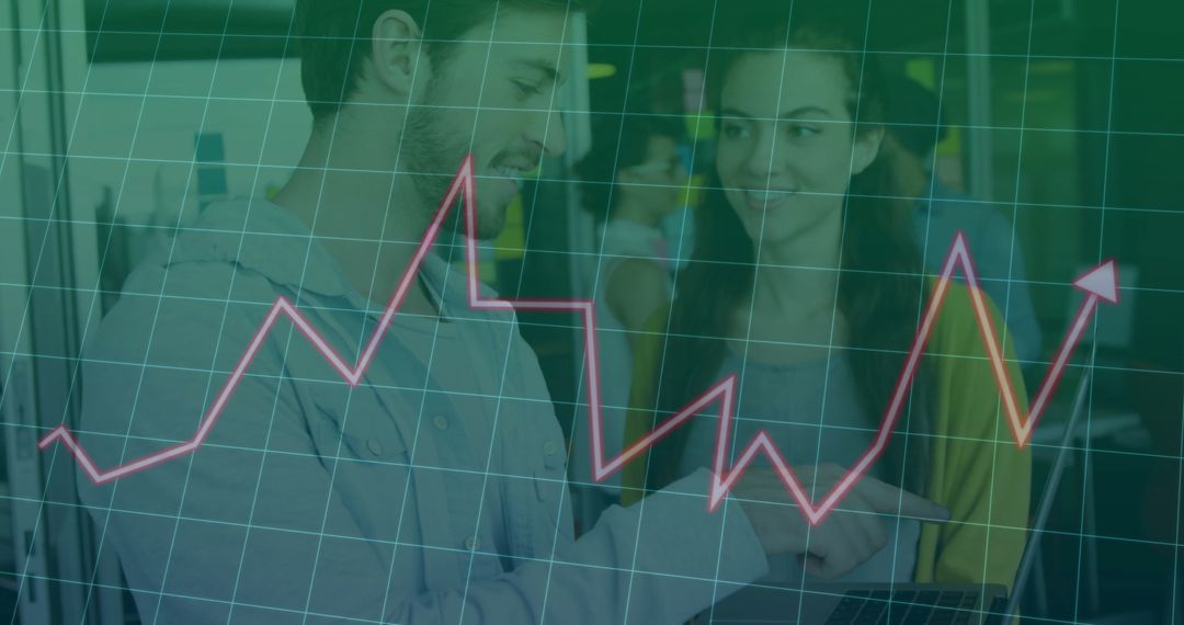 Global Finance Team Analyzing Financial Data Trends with Technology