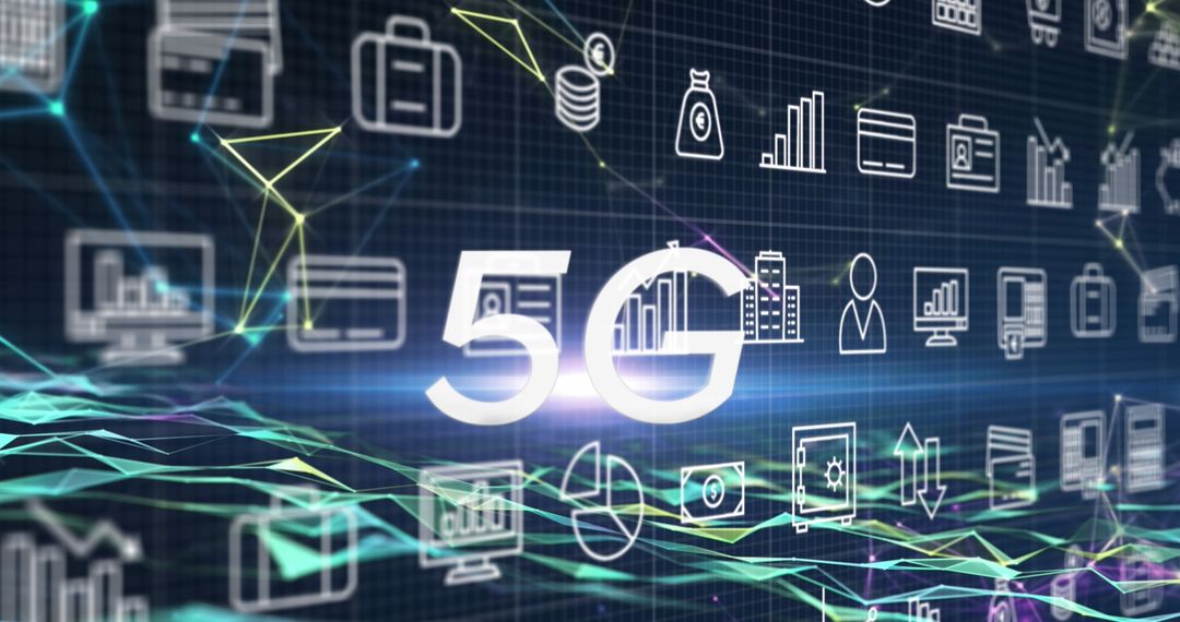 Digital 5G Network and Wireless Technology Concept