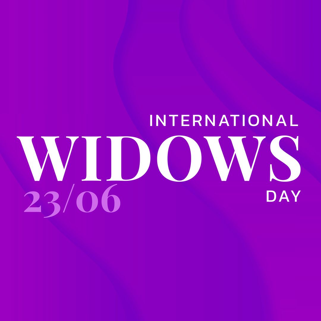 International Widows Day Banner with Bold Text Design