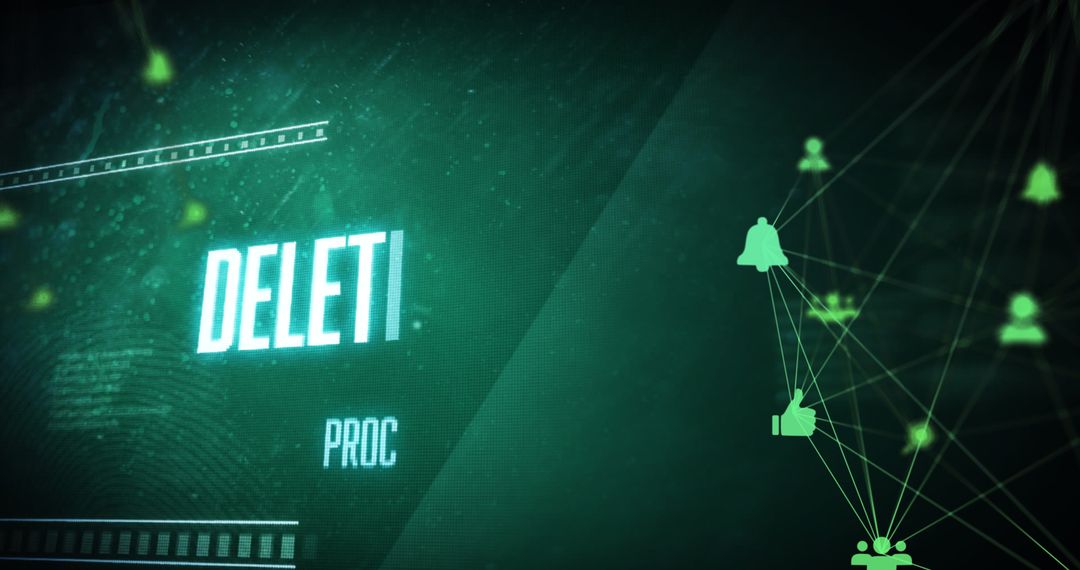 Digital Data Processing with Media Icons Concept