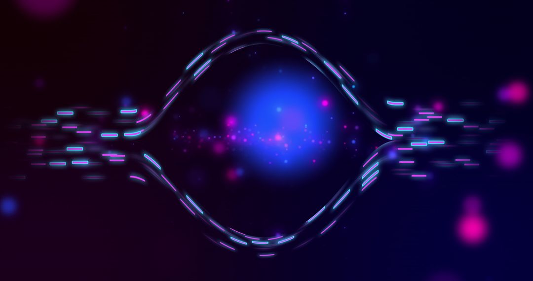 Glowing Light Trails Depicting Fast Motion Data Transfer