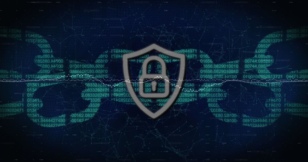 Cybersecurity with Digital Padlock and Blockchain Concept