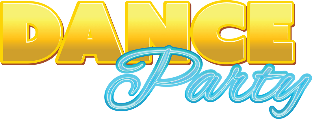 Dance Party Text Effect Transparent Background