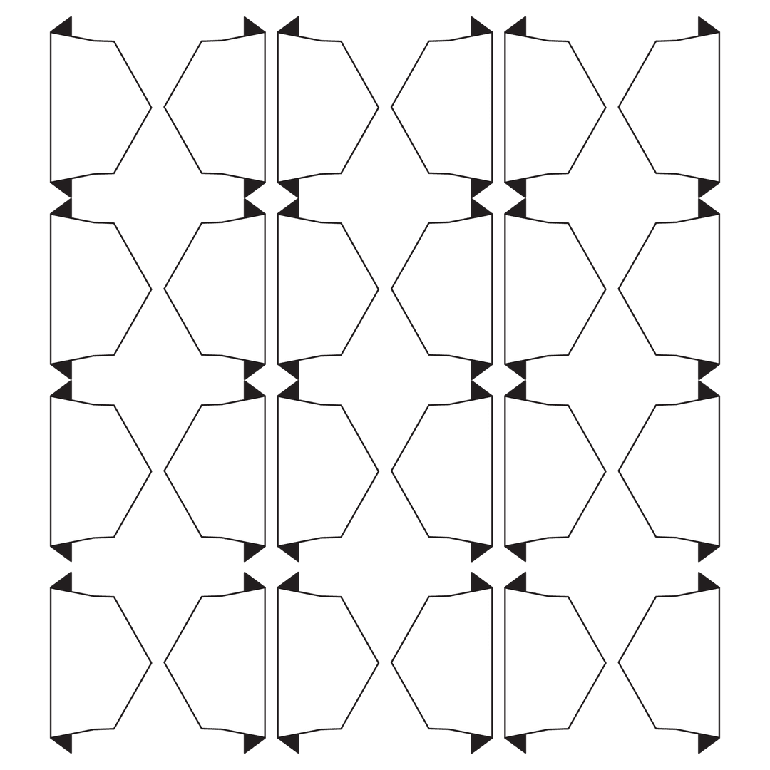 Geometrical Black and White Pattern on Transparent Background