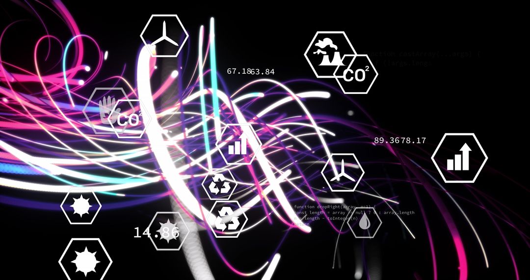 Digital Eco Awareness Movement with Flowing Abstract Design