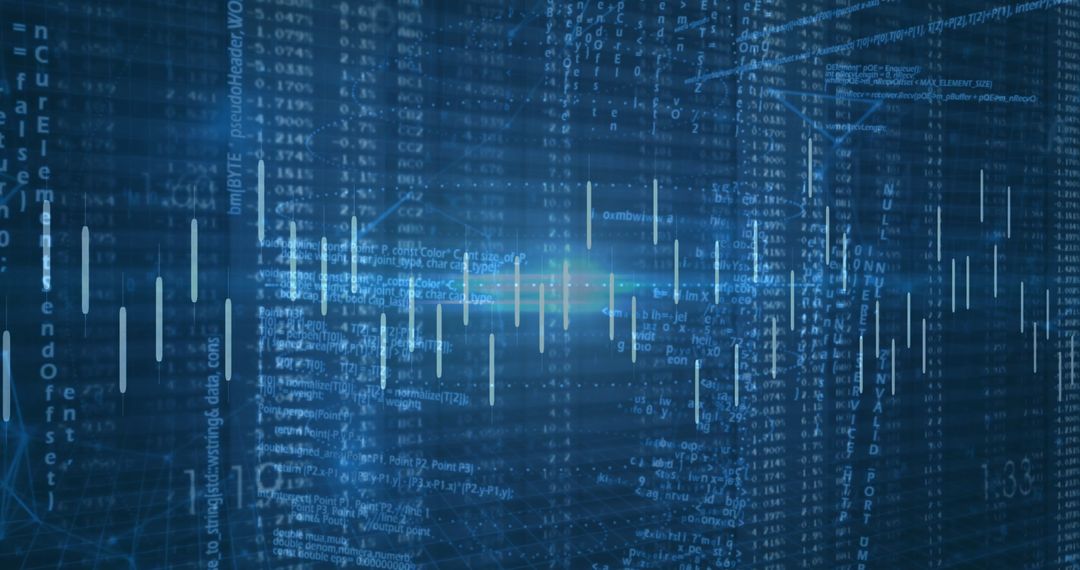 futuristic digital data visualization of cascading code streams - Free Images, Stock Photos and Pictures on Pikwizard.com