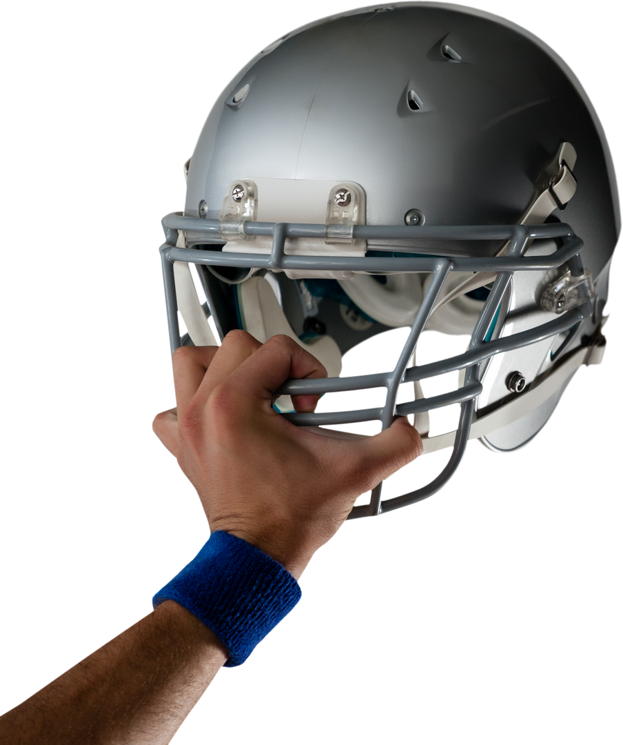 Hand Holding American Football Helmet with Transparent Background - Download Free Stock Images Pikwizard.com