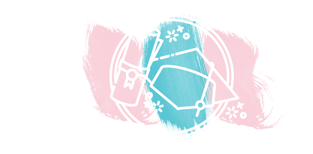 Transparent Education Theme with Mortarboard and Degree Symbols