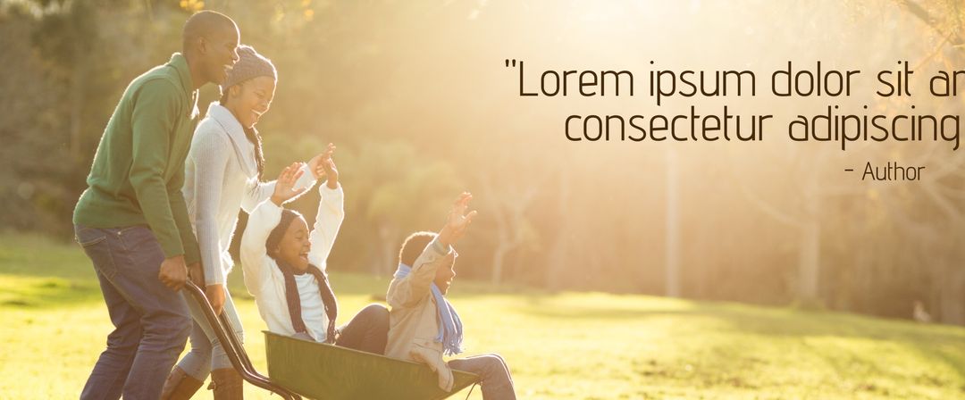 Family moments and outdoor fun in sunny park