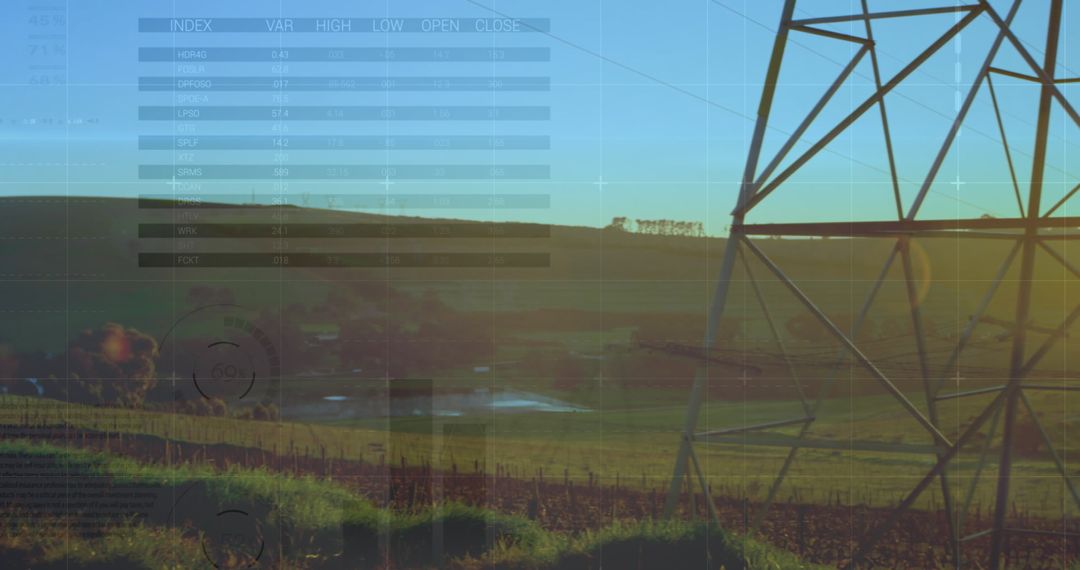 Digital Financial Data Overlay on High Voltage Transmission Lines