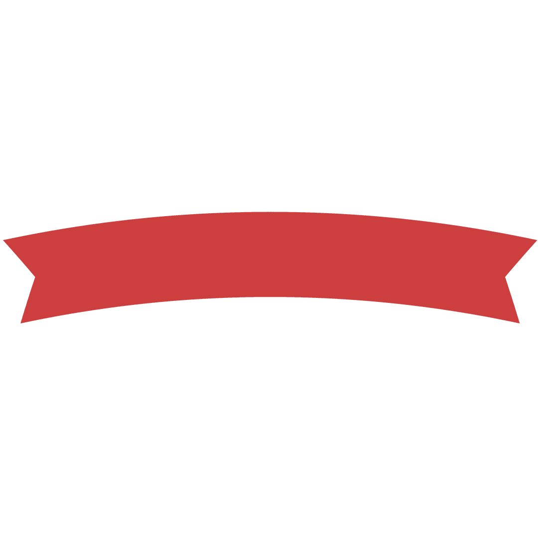 Red Ribbon Banner Isolated on Transparent Background