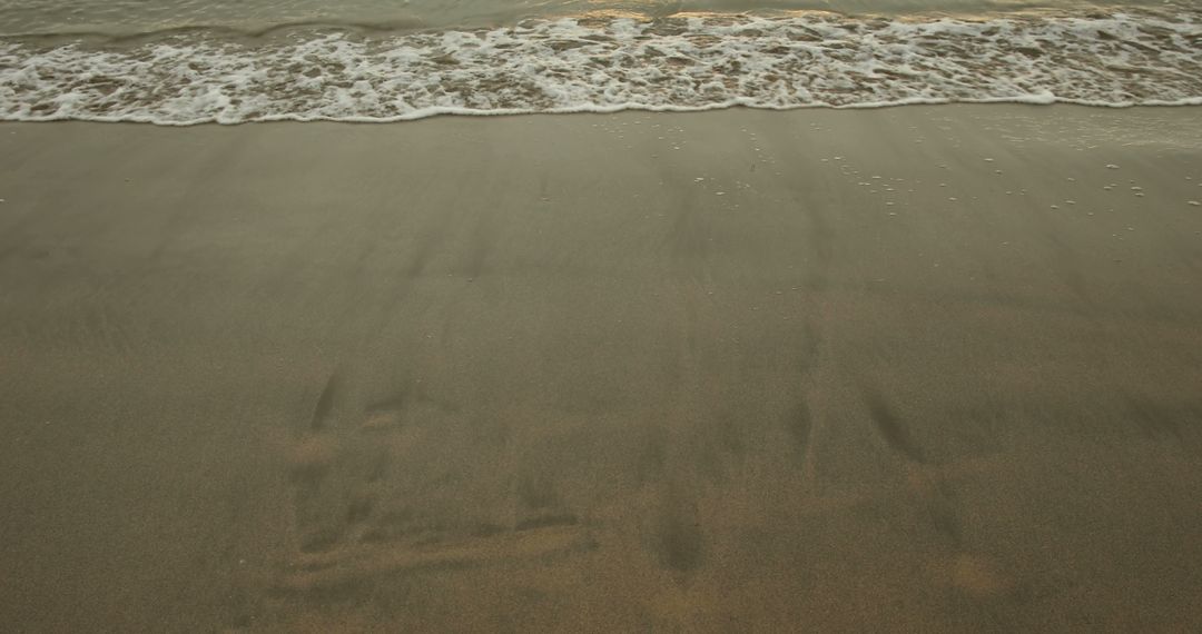 Gentle Ocean Waves on Sandy Shore at Sunset - Free Images, Stock Photos and Pictures on Pikwizard.com