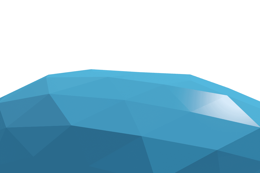 Blue Transparent Geometric Abstract Shape on Clear Background