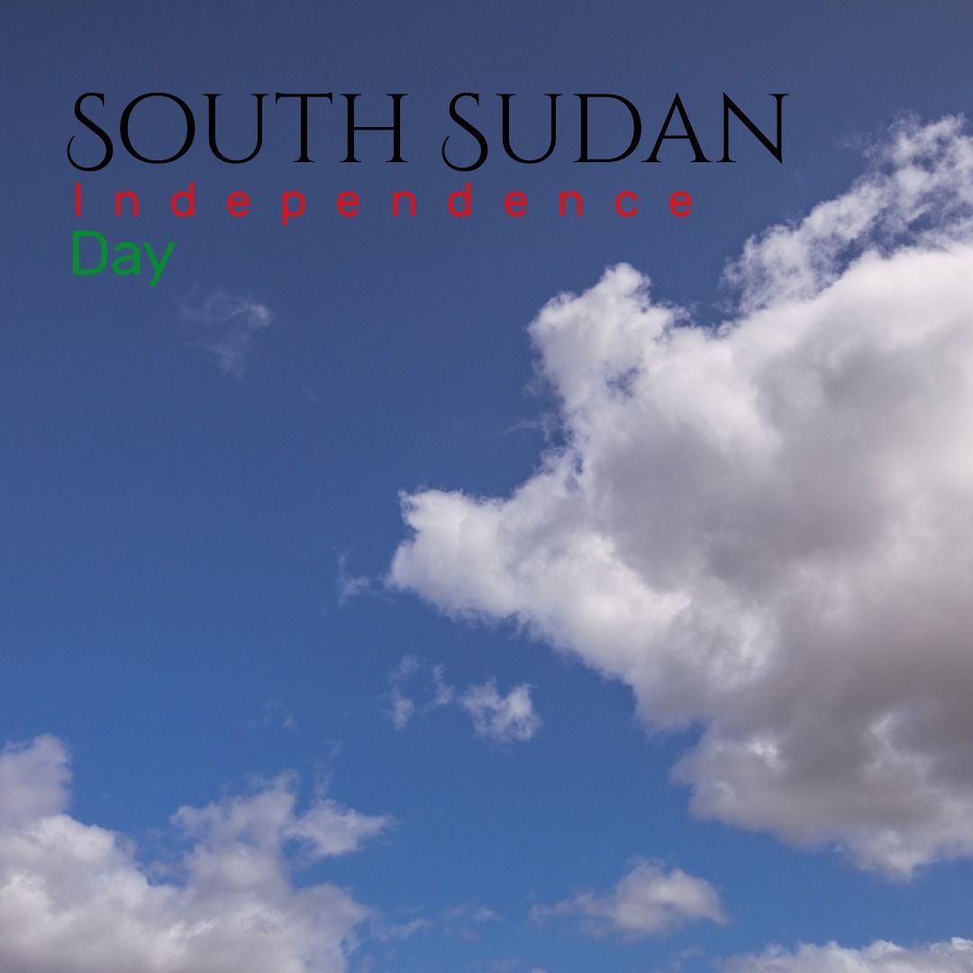 South Sudan Independence Day Celebration Against Cloudy Sky - Download Free Stock Templates Pikwizard.com