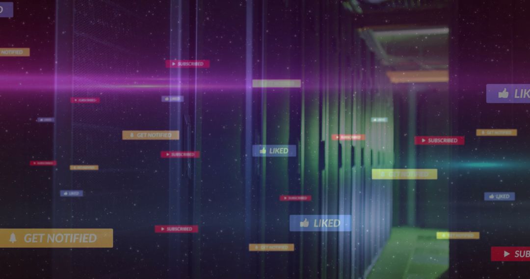 Futuristic Technology Network Server Notifications