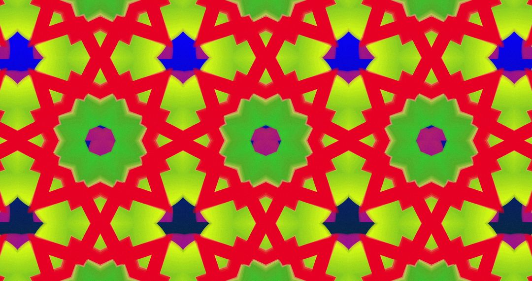 Colorful Kaleidoscope Repeating Pattern on Blue Background - Free Images, Stock Photos and Pictures on Pikwizard.com