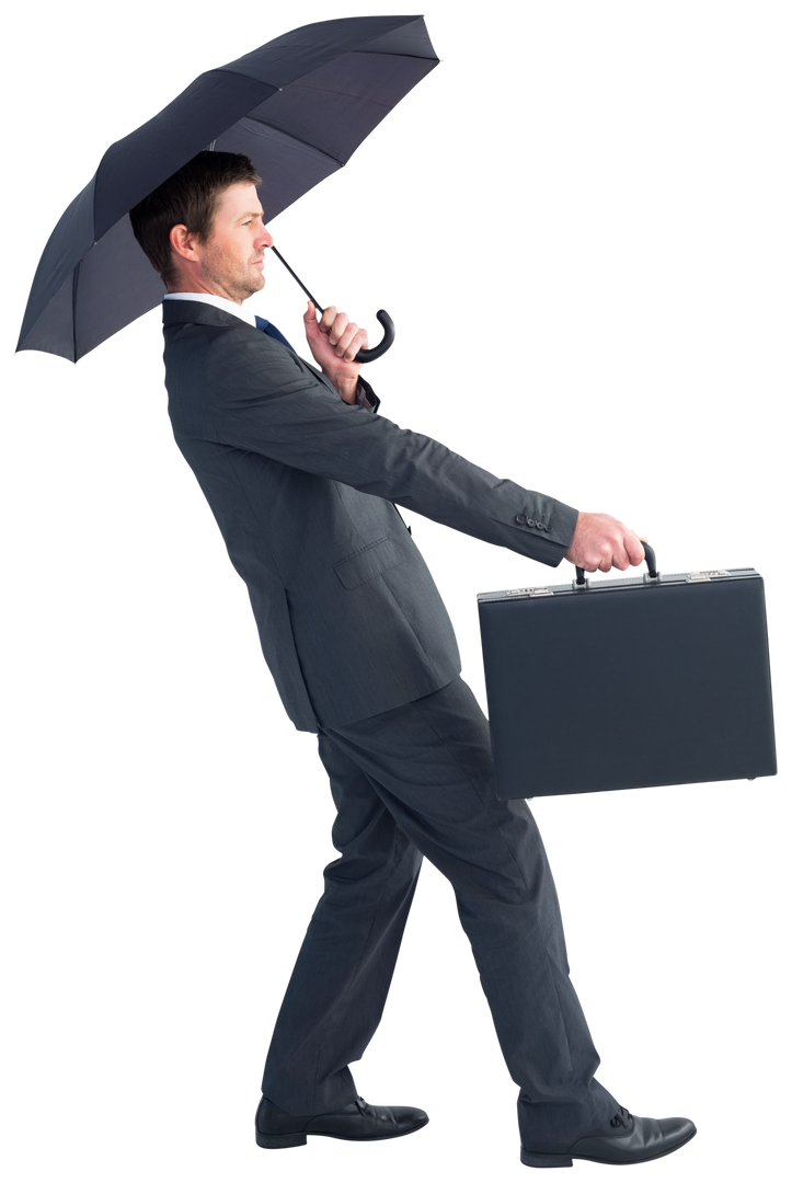 Businessman with Briefcase Sharing Transparent Umbrella Concept - Download Free Stock Images Pikwizard.com