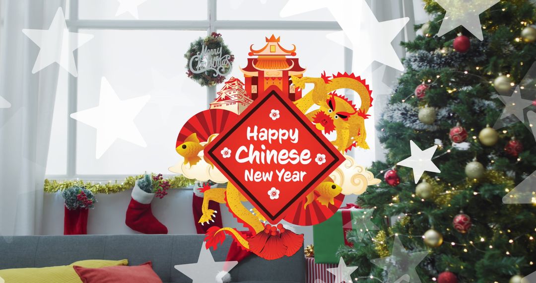 Festive Fusion of Christmas and Chinese New Year Themes