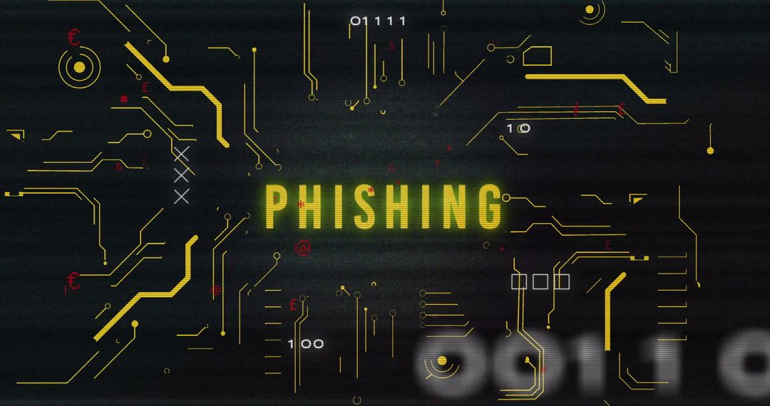 Cybersecurity Concept with Digital Phishing Alert
