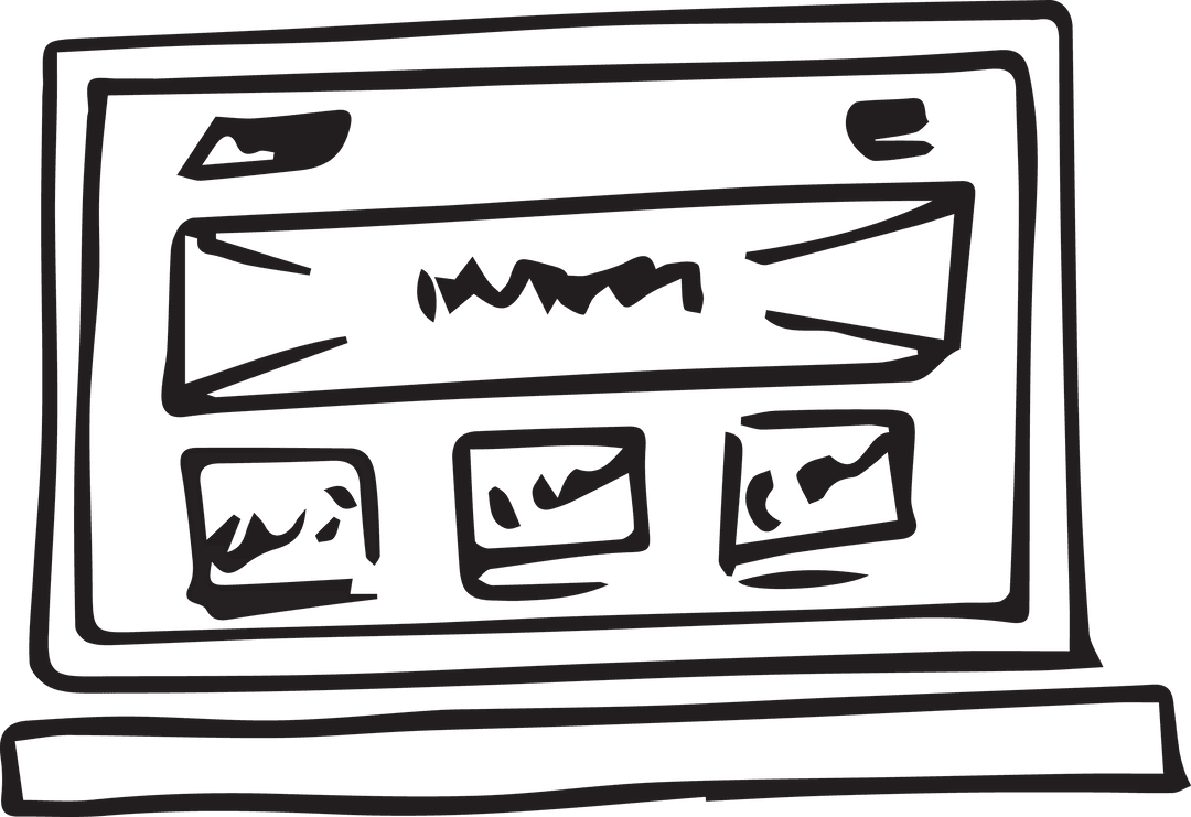 Transparent Computer Monitor with Simplistic Interface Outline - Download Free Stock Images Pikwizard.com
