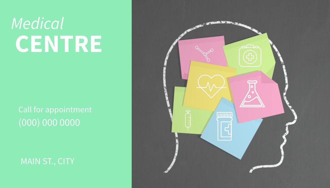 Colorful Medical Icons Represent Comprehensive Healthcare