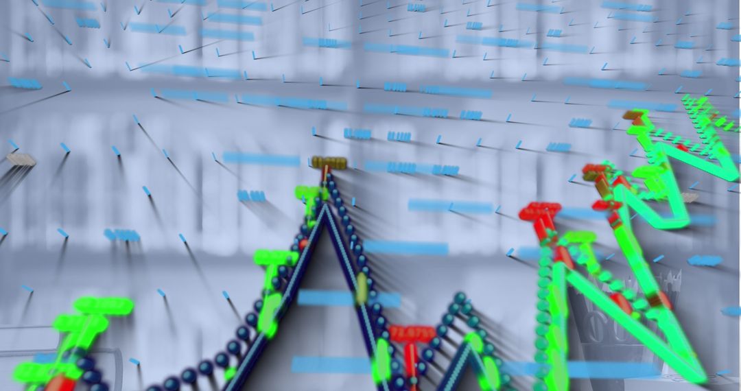Financial Data Abstract with Blurred Diagrams and Graphs