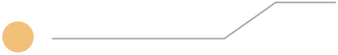 Minimalist Orange Circle with Grey Line on Transparent Background