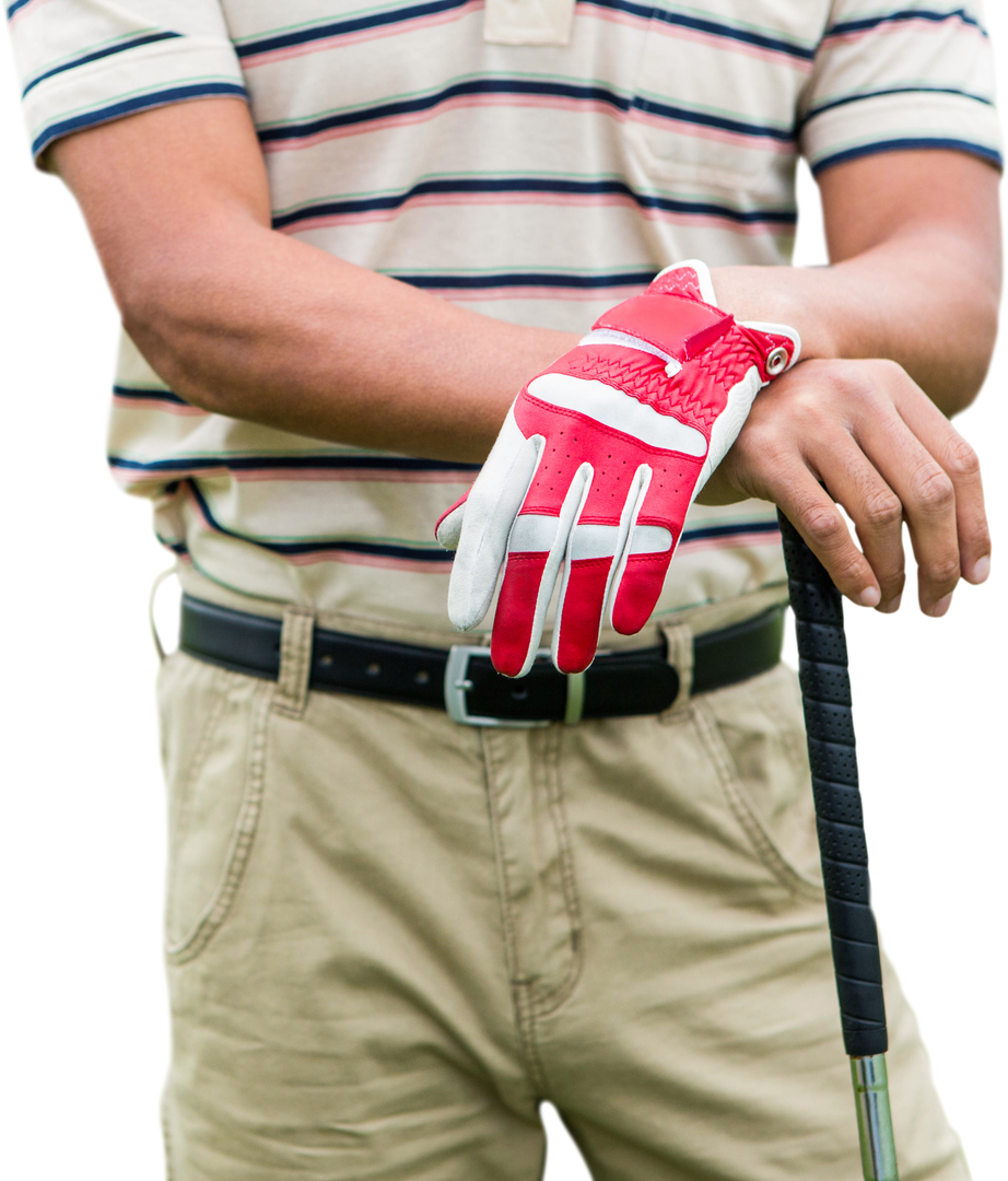 Golf Player with Red Glove Holding Club Transparent Background - Download Free Stock Images Pikwizard.com