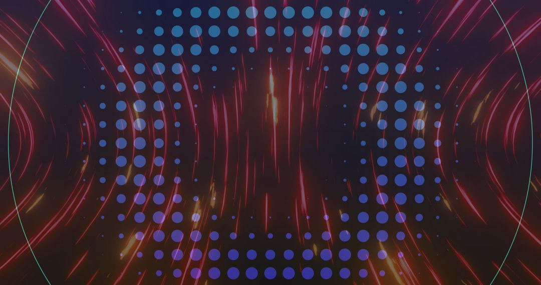 Dynamic Motion of Colorful Circles and Red Lights