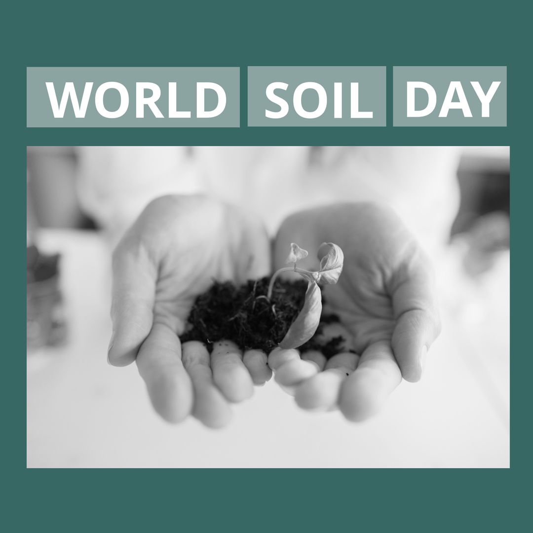 Hands Holding Seedling for World Soil Day Celebration