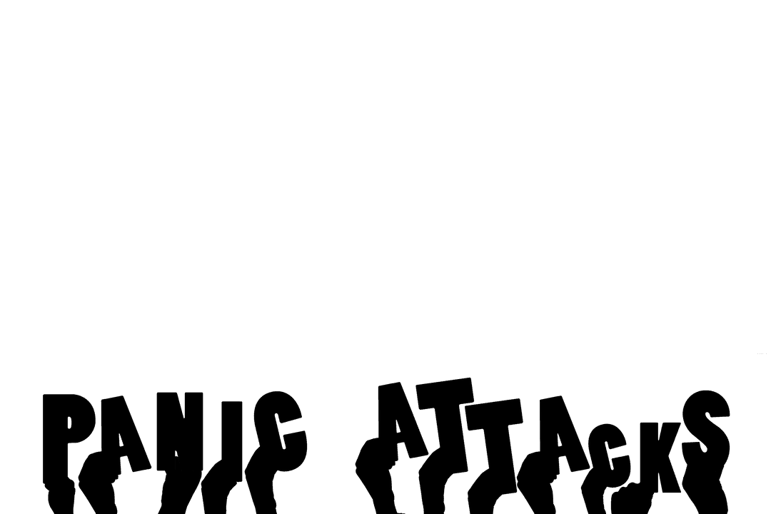 Panic Attacks Text on Hands Illustration Transparent Background Vector