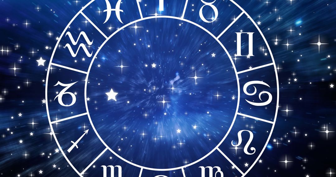 Virgo Zodiac Symbol Inside Mystical Astrological Wheel